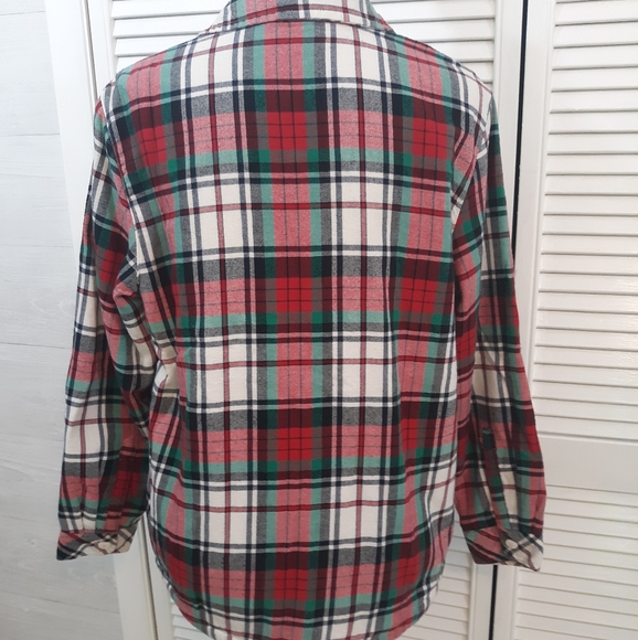Lee insulated plaid button down top shirt Med *A1 - Picture 3 of 5